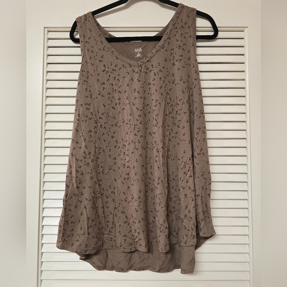 Ana A New Approach - (Plus-Size) Brown Sleeveless Top